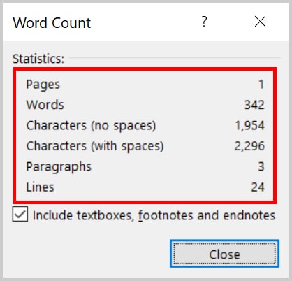 character count word for mac
